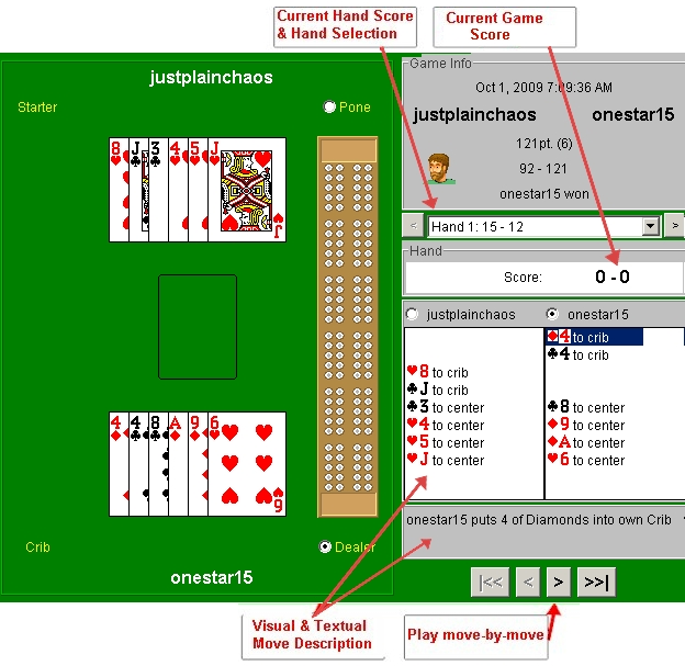 Cribbage Game Viewer - Example